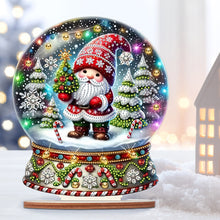 Load image into Gallery viewer, Wooden Special Shaped Crystal Ball Santa Claus Diamond Painting Table Ornament
