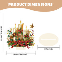 Load image into Gallery viewer, Wooden Special Shaped Christmas Candle Diamond Painting Tabletop Ornaments Kit
