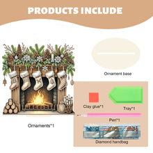 Load image into Gallery viewer, Wooden Special Shaped Light-Color Stocking Diamond Painting Tabletop Ornaments

