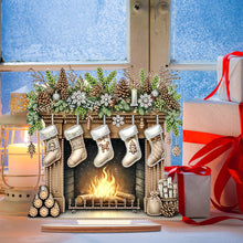 Load image into Gallery viewer, Wooden Special Shaped Light-Color Stocking Diamond Painting Tabletop Ornaments
