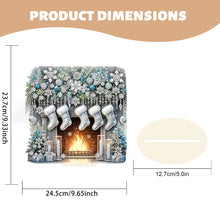Load image into Gallery viewer, Wooden Special Shaped Fireplace White Stockings Diamond Painting Table Ornament
