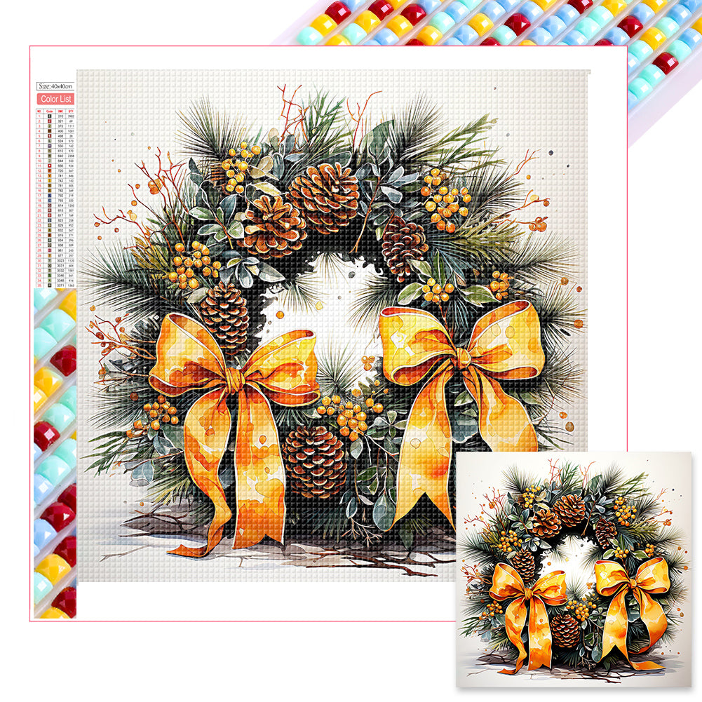 Diamond Painting - Full Square - Christmas wreaths (40*40CM)