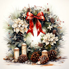 Load image into Gallery viewer, Diamond Painting - Full Square - Christmas wreaths (40*40CM)
