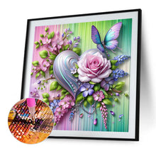 Load image into Gallery viewer, AB Diamond Painting - Full Round - Flowers, butterflies, hearts (40*40CM)

