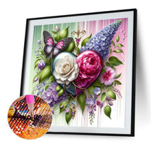 Load image into Gallery viewer, AB Diamond Painting - Full Round - Flowers, butterflies, hearts (40*40CM)

