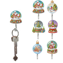 Load image into Gallery viewer, 6Pcs Acrylic Diamond Painting Hooks Christmas Theme Diamond Art Craft Wall Hooks
