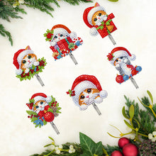 Load image into Gallery viewer, 6Pcs Acrylic Diamond Painting Hooks Christmas Theme Diamond Art Craft Wall Hooks
