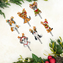 Load image into Gallery viewer, 6Pcs Acrylic Diamond Painting Hooks Christmas Theme Diamond Art Craft Wall Hooks
