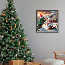 Load image into Gallery viewer, AB Diamond Painting - Full Round - Winter snowman and puppy (40*40CM)
