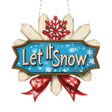 Load image into Gallery viewer, Acrylic Christmas Diamond Art Painting Hanging Ornament Kit (Let It Snow)
