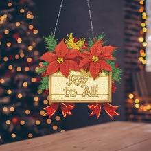 Load image into Gallery viewer, Acrylic Christmas Diamond Art Painting Hanging Ornament Kit (Joy to All)
