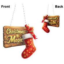 Load image into Gallery viewer, Acrylic Christmas Diamond Art Painting Hanging Ornament Kit (Christmas Magic)
