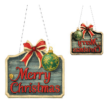 Load image into Gallery viewer, Acrylic Christmas Diamond Art Painting Hanging Ornament Kit (Merry Christmas)

