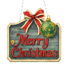 Load image into Gallery viewer, Acrylic Christmas Diamond Art Painting Hanging Ornament Kit (Merry Christmas)
