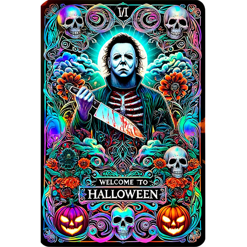 Diamond Painting - Full Round - Halloween horror tarot cards (40*60CM)