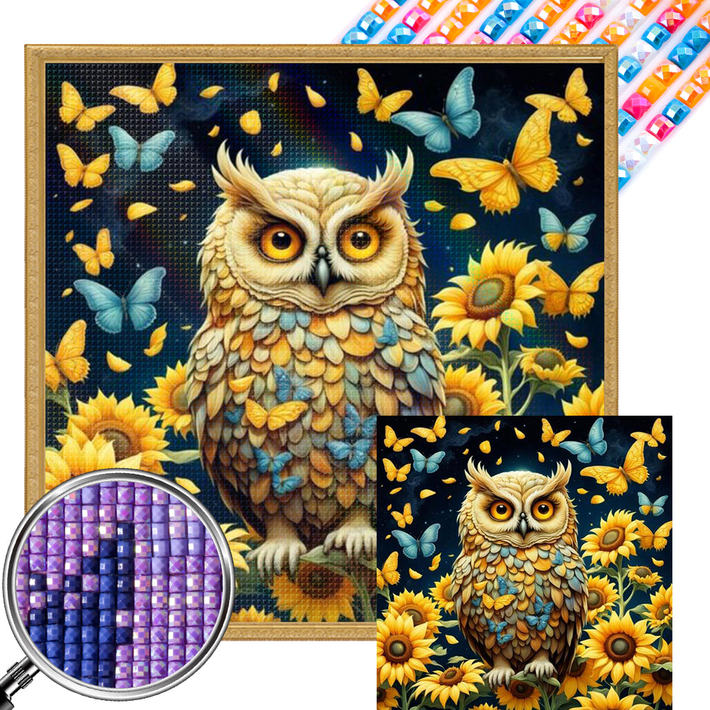 AB Diamond Painting - Full Square - Owl (40*40CM)