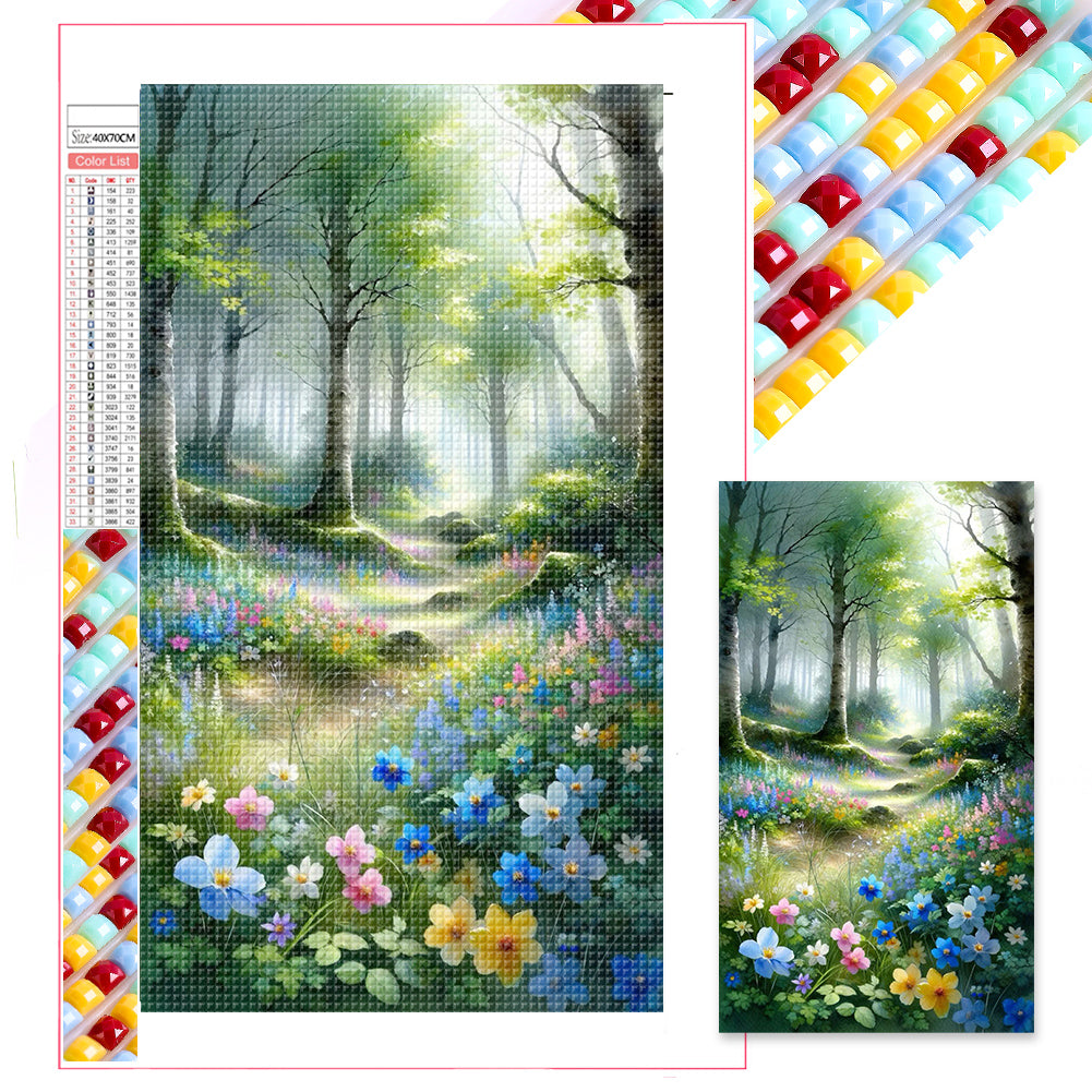 Diamond Painting - Full Square - Sunny forest (40*70CM)