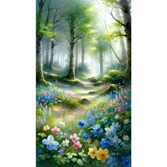 Diamond Painting - Full Square - Sunny forest (40*70CM)