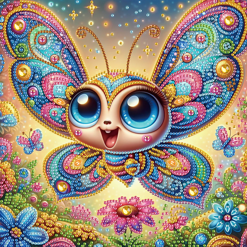 Diamond Painting - Partial Special Shaped - Funny bug (30*30CM)