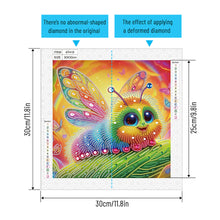 Load image into Gallery viewer, Diamond Painting - Partial Special Shaped - Funny bug (30*30CM)
