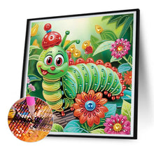 Load image into Gallery viewer, Diamond Painting - Partial Special Shaped - Funny bug (30*30CM)

