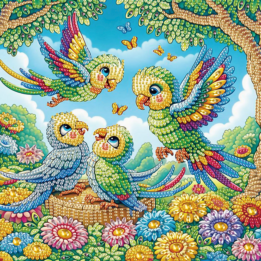 Diamond Painting - Partial Special Shaped - Funny bug (30*30CM)