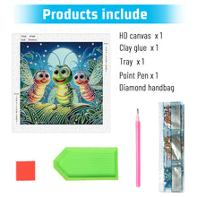 Load image into Gallery viewer, Diamond Painting - Partial Special Shaped - Funny bug (30*30CM)
