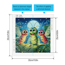 Load image into Gallery viewer, Diamond Painting - Partial Special Shaped - Funny bug (30*30CM)
