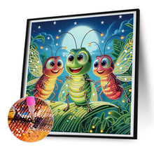 Load image into Gallery viewer, Diamond Painting - Partial Special Shaped - Funny bug (30*30CM)
