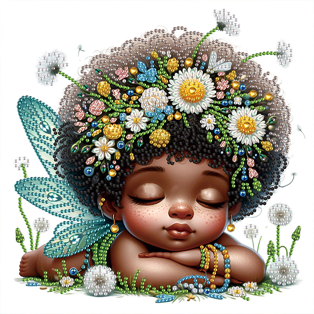 Diamond Painting - Partial Special Shaped - Angel child (30*30CM)