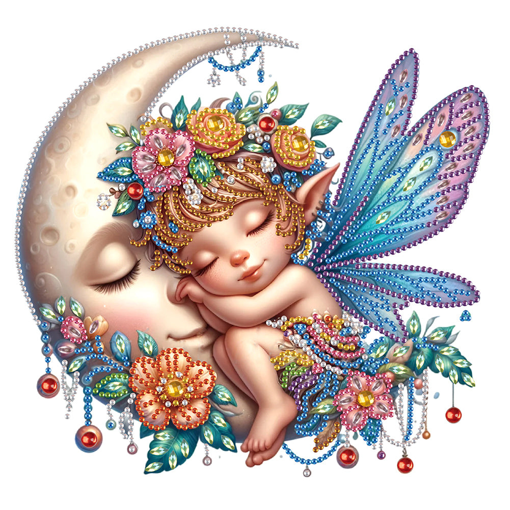 Diamond Painting - Partial Special Shaped - Angel child (30*30CM)
