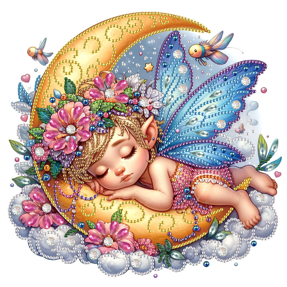 Diamond Painting - Partial Special Shaped - Angel child (30*30CM)