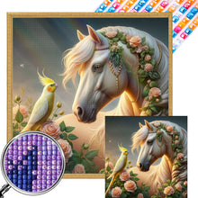 Load image into Gallery viewer, AB Diamond Painting - Full Square - White horse (40*40CM)
