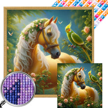 Load image into Gallery viewer, AB Diamond Painting - Full Square - White horse (40*40CM)
