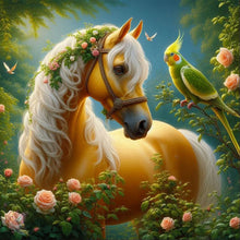 Load image into Gallery viewer, AB Diamond Painting - Full Square - White horse (40*40CM)
