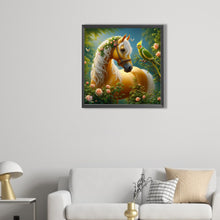 Load image into Gallery viewer, AB Diamond Painting - Full Square - White horse (40*40CM)
