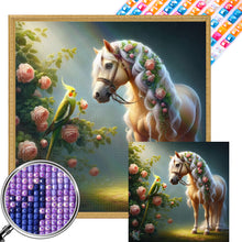 Load image into Gallery viewer, AB Diamond Painting - Full Square - White horse (40*40CM)
