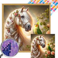 Load image into Gallery viewer, AB Diamond Painting - Full Square - White horse (40*40CM)
