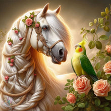 Load image into Gallery viewer, AB Diamond Painting - Full Square - White horse (40*40CM)
