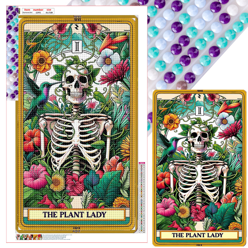 Diamond Painting - Full Round - Skull tarot cards (45*75CM)