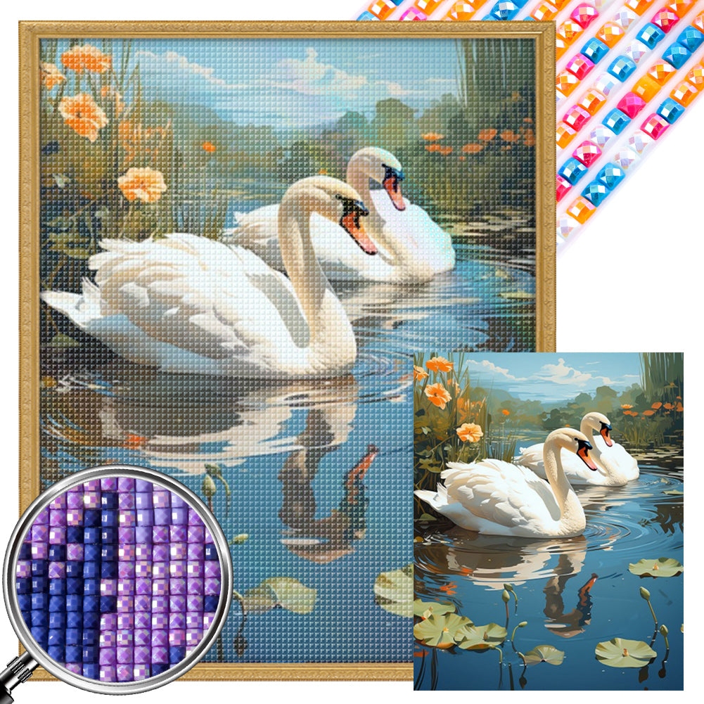 AB Diamond Painting - Full Square - Swan (40*50CM)