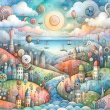 Load image into Gallery viewer, Diamond Painting - Full Round - Colorful house (40*40CM)
