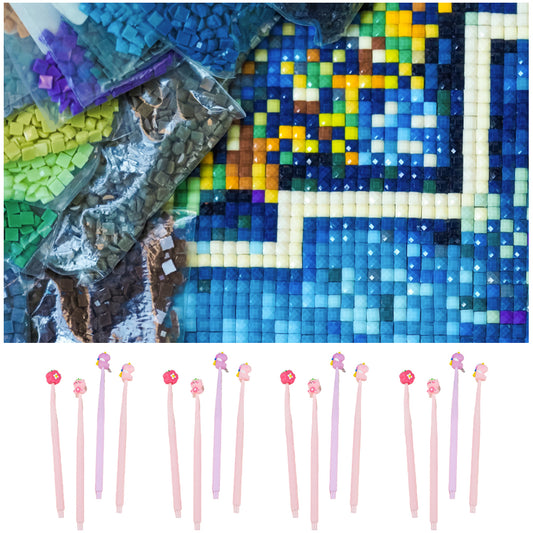 3/4Pcs Diamond Painting Pen 5D Diamond Painting Tools 22cm Cartoon for Beginners