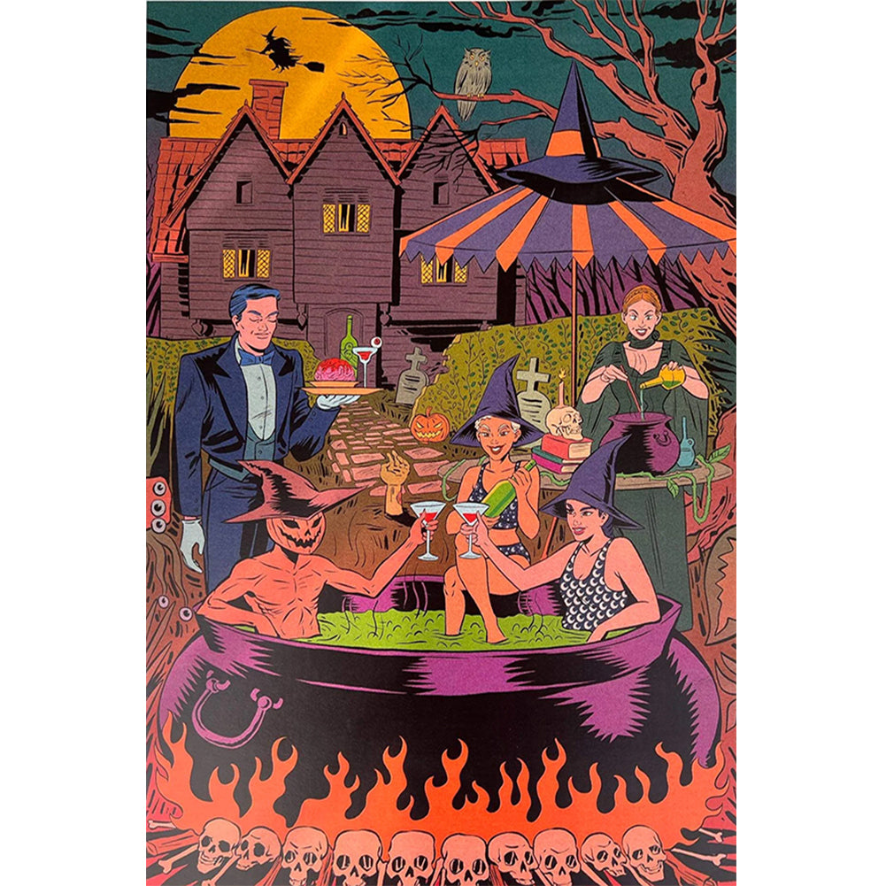 Diamond Painting - Full Round - Halloween holiday atmosphere (40*60CM)