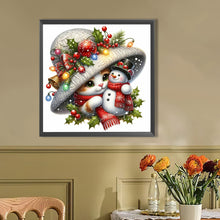 Load image into Gallery viewer, AB Diamond Painting - Full Round - Christmas snowman orange cat (40*40CM)
