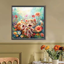 Load image into Gallery viewer, AB Diamond Painting - Full Round - Kitten in the grass (40*40CM)
