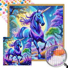 Load image into Gallery viewer, AB Diamond Painting - Full Round - Purple fantasy unicorn (40*40CM)
