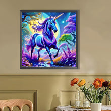 Load image into Gallery viewer, AB Diamond Painting - Full Round - Purple fantasy unicorn (40*40CM)
