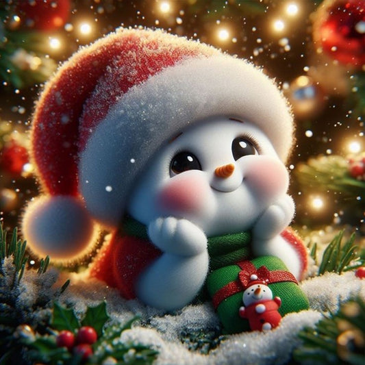 Diamond Painting - Full Round - Christmas snowman (40*40CM)