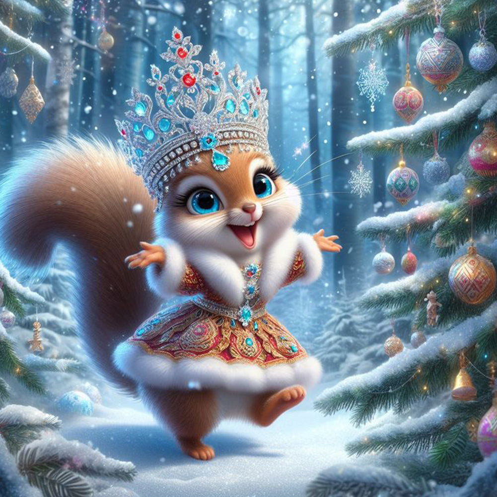 Diamond Painting - Full Round - Christmas squirrels (40*40CM)